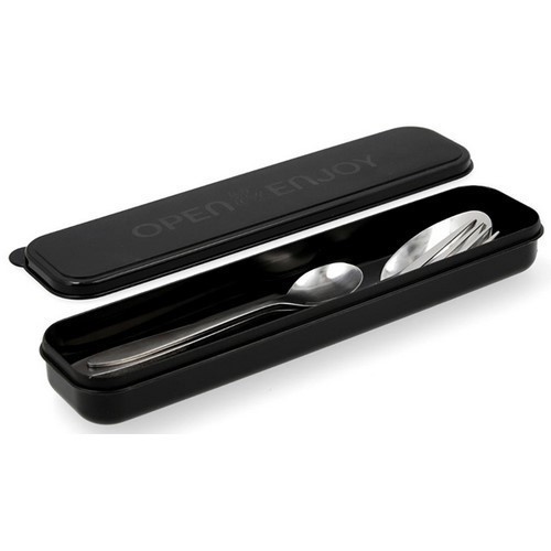 SET 4 CUBIERTOS QUID VIBA INOX ESTUCHE NEGRO